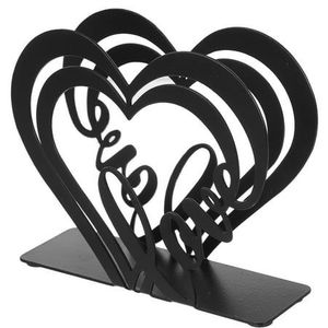 Servilletero Negro en Forma de Corazón, Decoración Romántica para Mesa, para Citas Románticas, Fiestas y Ocasiones Especiales, de la India - Product Image 1