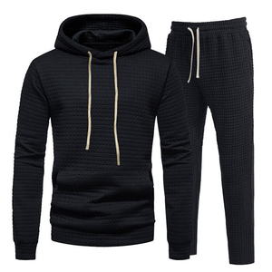 Ensemble 2 pièces vente en gros de pantalons de survêtement et sweat-shirt à capuche légers pour hommes Jogger Sets Cargo Pants Tracksuits Unisex Sweat Suits - Product Image 3