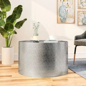 Newest modern living room iron coffee <b>table</b> silver for kitchenware office home restaurant garden decoration made in india 2023 - Product Image 2