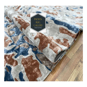 Nouvel arrivage de tapis personnalisé en soie tuftée à la main de haute qualité et moderne de designer abstrait coloré Projet commercial d'intérieur de maison - Product Image 4