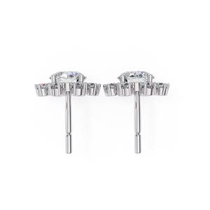 Pendientes de Halo con Diamantes Cultivados en Laboratorio de 1.04 Ct, Diamantes Rellenos CVD, Certificados por IGI, Oro Blanco, Regalo de Aniversario - Product Image 6