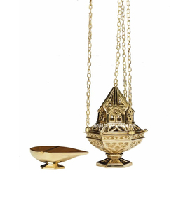 Nouvelle conception de formes de bateau ornées en laiton haut de gamme encensoir suspendu pour la maison religieuse Yoga Spa méditation encens indien - Product Image 5