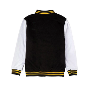 OEM de alta calidad parche bordado hombres Universidad personalizado béisbol bombardero Letterman Crop cuero manga más tamaño Varsity chaqueta - Product Image 6