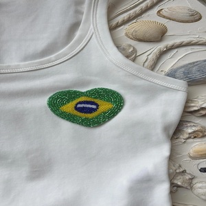 เสื้อกล้ามปักลูกปัดสุดเก๋ งานแฮนด์เมด ดีไซน์ทันสมัย สีสันสดใส - Product Image 1