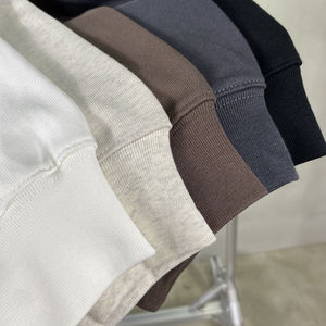 เสื้อสเวตเตอร์ผ้าฝ้ายแบบทูโทนสี400GSM มีฮู้ดสีไล่ระดับสีแฟชั่นโอเวอร์ไซส์ล้างกรดซักหิมะ - Product Image 3