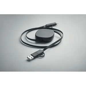 Câble de charge rétractable personnalisé LINE USB Gadgets promotionnels - Product Image 1