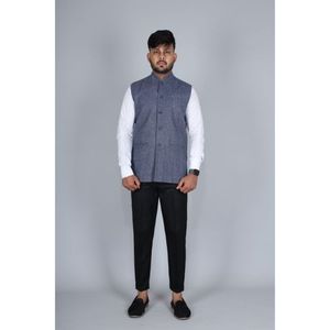 เสื้อแจ็กเก็ตผ้าลินินแท้สำหรับผู้ชายเสื้อคลุมดีไซน์เนอร์ผ้าลินินสไตล์ฮิปปี้โบฮีเมียน - Product Image 4