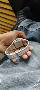 Reloj Mecánico Automático Japonés de Lujo de 41 mm con Esfera Cuadrada de Acero Inoxidable, Completamente Cubierto de Diamantes Moissanite Blancos Rosados, Moderno - Product Image 5