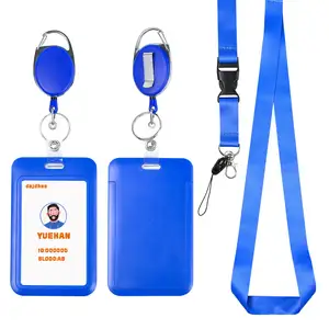 Colorful Cute Bus Card Cover School Students ID Card Badge Holder Set With Lanyard