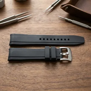 Unisex JD371 Black Sport Silicone Smartwatch Band Stainless Steel Buckle Soft Adjustable <b>Watch</b> Strap <b>Watch</b> Bands <b>Watch</b> Part - Product Image 5