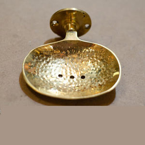 Porte-savon en bois fini brûlé, porte-savon en métal, porte-savon au design moderne - Product Image 2