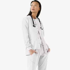 แจ็กเก็ตสครับพยาบาลเป็นมิตรต่อสิ่งแวดล้อมมีสไตล์ออกแบบโลโก้ได้ตามต้องการมีความยืดหยุ่น - Product Image 3