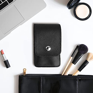 ชุดแหนบคิ้วแบบกำหนดเอง4ชิ้นชุดแหนบคิ้วสีดำเคลือบพร้อมกระเป๋าหนังสำหรับใช้ในบ้านและร้านเสริมสวย - Product Image 4