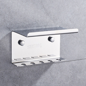 Porte-brosse à dents en acier inoxydable mural de haute qualité en métal tendance récente accessoires de salle de bain en gros - Product Image 1