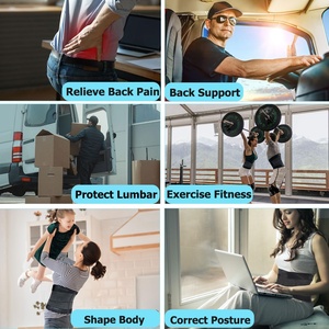 Soporte <span class=keywords><strong>Lumbar</strong></span> de Doble Correa con 8 Varillas de Resorte, Malla Transpirable, Alivio del <span class=keywords><strong>Dolor</strong></span> de Espalda, Moldeador Corporal, para Ejercicio y Oficina - Product Image 5