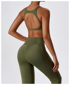 Nouveautés de haute qualité femmes Fitness LOGO personnalisé Sexy dos croisé grande taille soutiens-gorge de sport Yoga haut court Sexy - Product Image 3