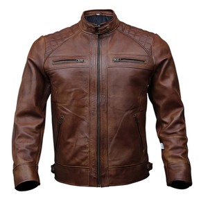 2024 Trending Design Vegan Leather Faux Style Fashion Biker Leather Jacket Men, Custom Top Quality Newest Cowhide Leather Jacket - Product Image 6