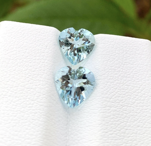 Coeur d'aigue-marine bleu clair 2mm-100mm pierres précieuses nano synthétiques en vrac fabricant direct prix de gros IGI pour bijoux - Product Image 3