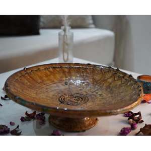 Tazón de Cerámica Artesanal Marroquí Tamegroute con Esmalte Verde, Artesanía Bereber Vintage, Decoración para el Hogar, Regalo - Product Image 1