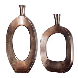 Vase à fleurs créatif de luxe en aluminium, vase moderne nordique pour la décoration de la maison, vase décoratif à bas prix - Product Image 1