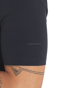 เสื้อยืดผ้าฝ้ายถัก100% สำหรับผู้ชายสวมใส่สบายปักลายพื้นสีดำตัวอักษร220กรัม - Product Image 4