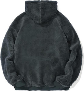 Sherpa <b>Lined</b> <b>Fleece</b> <b>Hoodie</b> Hooded Sweatshirt for Casual and Street Wear - Product Image 5