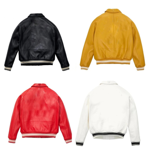 Chaquetas de Cuero al por Mayor Nuevas de 2025, Chaqueta de Cuero Bomber Acolchada para Hombre con Logotipo Personalizado - Product Image 6