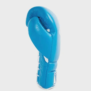 ถุงมือชกมวยหนังแท้สำหรับฝึกฝนมืออาชีพ, ถุงมือชกมวยสีฟ้า - Product Image 6
