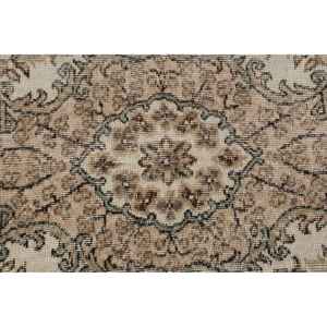 Alfombra Turca Vintage, Grande, 5.3x10.2 pies (161x312 cm), Alfombra de Lana Marrón Sólida - Product Image 5