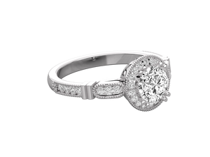 VVS Lab Grown Diamond Ring Classic 14K Gold Plated IGI Certified Round Brilliant Cut Ring for Women Engagement Wedding Ring - Product Image 4