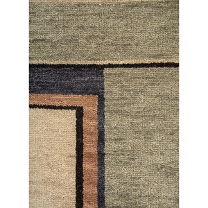 Alfombras de Lana Verde Blythe Anudadas a Mano LCA-7027(Fr) para el Hogar, Alfombra de Salón con Patrón Abstracto de 9x12 para Decoración de Dormitorios y Pasillos - Product Image 3