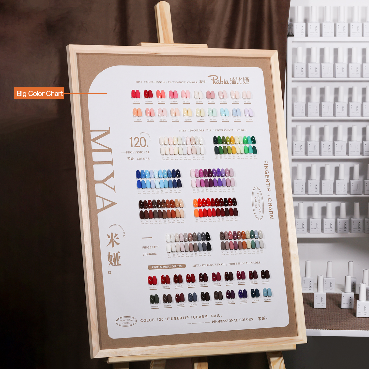 grande cartella colori dello smalto gel