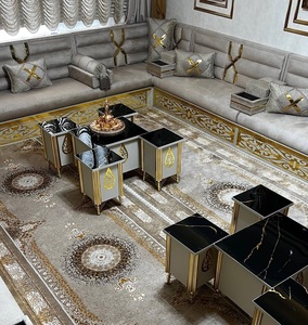 Conjunto de Sala de Estar Tradicional Árabe Majlis |   Mueble Modular Extensible y Plegable de Tela con Diseño Tufted Antiguo |   Personalizable |   Envío Gratuito a Todo el Mundo - Product Image 2