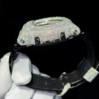 Montre Homme Ultime en Acier Inoxydable avec Diamant Moissanite, Mouvement Quartz, Cadran en Verre, Construction Robuste et Élégante, Style Moderne et Antique