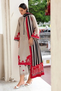Famoso diseñador damas ropa de invierno kameez shalwar tela de lino trajes de estilo pakistaní para mujeres bordado impreso Lenin - Product Image 4