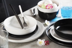 Dinnerware Set 12 Plates White Round Ceramic Plates Excelsa Nordic Elegant & Minimalist Style Matte Finish - Product Image 5