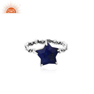 Meilleure vente de bague en argent sterling en lapis naturel avec pierres précieuses et design antique pour les fêtes fabricant de bijoux personnalisés - Product Image 2