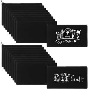 Wholesale Eco-Friendly <b>Large</b> Capacity Cotton <b>Canvas</b> Zipper Pouches Custom Logo Printing Reusable Makeup Cosmetic Bags Handle - Product Image 6