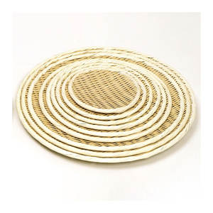 Wholesale MANYO Natural Texture Bamboo Flat Winnowing Basket <b>Colander</b> with Resin Edge Wrapped Kitchen Gadgets New Greatest Cost! - Product Image 1