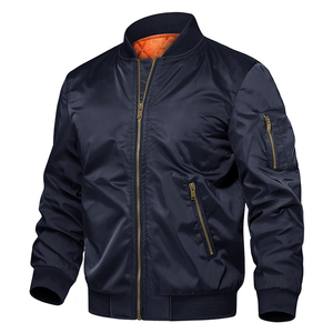 Ventes directes d'usine Hommes Casual Hip Hop Solide/Lettre Mince Style Hiver Super Grande Veste De Sport OEM Service Disponible Toile - Product Image 5