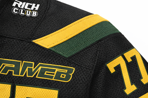 Maillots de sport personnalisés en gros avec logo, style hip-hop, manches courtes, coupe ample, uniforme d'équipe, pour l'extérieur, mode estivale - Product Image 3