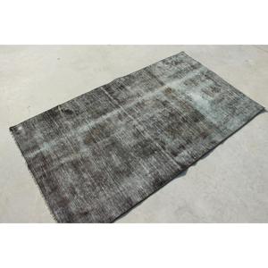 Alfombra de 3.4x6 pies, Alfombra Turca Vintage, Alfombra de Lana Gris Abstracta - Product Image 3