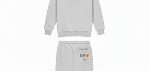 Conjunto de Sudadera con Capucha y Pantalones Deportivos de Forro Polar para Otoño, Color Gris Naranja Sólido, Estilo Urbano, Ecológico, 100% Poliéster, para Hombre - Product Image 6