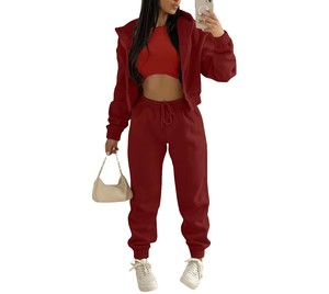 Conjunto de traje de Yoga sin costuras para mujer, ropa de Fitness transpirable hecha de poliéster Spandex con patrón sólido para gimnasio y Yoga - Product Image 3