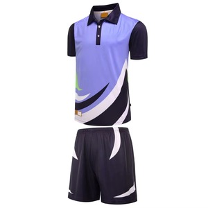 Prix de gros Uniforme de ping-pong respirant à séchage rapide Uniforme de ping-pong de couleur unie imprimé de logo personnalisé de haute qualité - Product Image 4