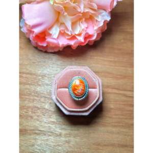Bague Dane Skeets en argent sterling avec huître barbelée, sertissage clos, plaqué or rose, taille unique, cadeau pour toutes les occasions - Product Image 1