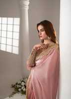 Sari indien tendance à la vente chaude, vêtements de fête pour femmes, prêt-à-porter fantaisie, brodé en géorgette de polyester, longueur au sol