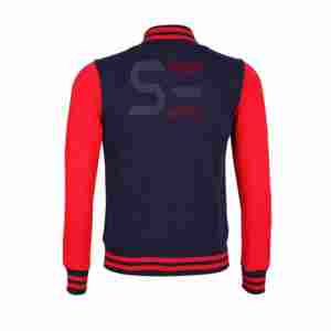 Personalizado de alta calidad OEM personalizado bordado Logo Varsity chaqueta PU cuero hombres chaqueta Bomber - Product Image 2