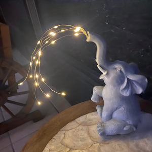 Statua da Giardino di Elefante in Resina con Luce LED, Scultura Animale per Esterni, Decorazione Ornamentale da Giardino - Product Image 4
