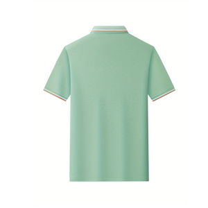เสื้อโปโลผู้ชายแขนสั้นผ้าฝ้าย100% แบบกำหนดเองสไตล์ทางการ - Product Image 2